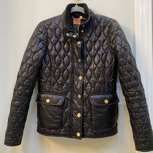 Tory Burch Black Quilted Puffer Wool Blended Jacket
